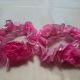 Резинка для волос "розочки", d 10 см, цена за пару, цвет - розовый.