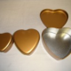 Шкатулка металлическая "Сердце", 12*11,5*4,5 см., 9*9*4,5 см., 7*7*3,5 см., (цена за 3 штуки)