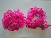Резинка для волос цветная, d 12 см, цена за пару, цвет - розовый.