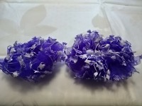 Резинка для волос капроновая, d 10 см, цена за пару, цвет - фиолетовый.