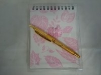 Набор подарочный "Листья": ручка и блокнот, 11*14,5 см.