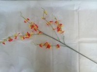 Ветка Орхидеи 93 см, оранжевая, 1 штука.