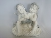 Сувенир "Ангел и фея" античный, 25 х 25 см, гипс.