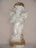 Сувенир "Ангел с книгой", 35 см, гипс.