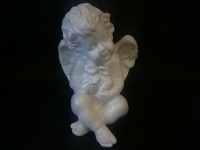 Сувенир Ангел с кроликом, 17 см, гипс. 
