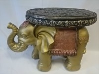 Стол - Слон большой, 42*58 см, бронза с золотом, гипс.