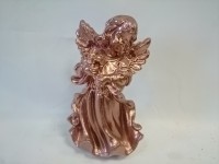 Сувенир "Ангел в платье с букетом", 24 см, бронза, гипс.