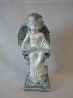 Ангел с книгой сидя античный, 33 см, гипс.