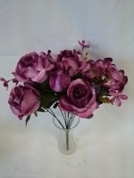 Букет роз флористический, 46 см, 11 групп, велюровый, с бутонами и добавками, цена за 1 штуку.