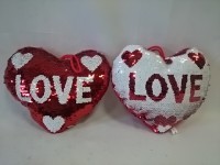 Сердце - подвеска "LOVE" с пайетками - хамелеонами (меняется цвет рисунка), 23*20 см, цена за 1 штуку.