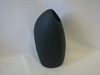 Ваза "Камень", керамика, бархат, 30 см, цвет - чёрный.