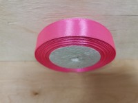 Атласная лента тканная, 19 мм * 25 ярдов, ярко-розовая