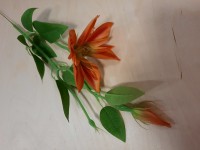 Ветка Клематиса, 46 см, цвет - оранжевый.