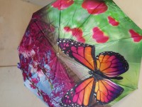 Зонт женский автомат, 8 спиц, "Бабочки".