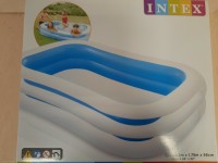 Надувной бассейн Intex 2,62м*1,75м*56см бело-синий