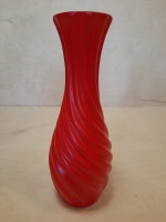 Ваза 42 см, "Волна", керамика, цвет - красный матовый.