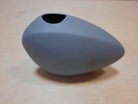 Ваза "Камень №2", керамика, бархат, 18*27*12 см, цвет - серый.