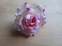 Насадка "Роза" натуральная, шёлк, 6 слоёв, 12 см, цвет - молочно-розовый.
