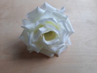 Насадка "Роза" натуральная, шёлк, 6 слоёв, 12 см, цвет - белый.
