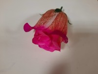 Насадка "Роза" атласная,  h-10 см, 1 штука. Цвет - розовый.