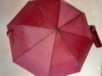 Зонт женский полуавтомат, 8 спиц, 2 сложения, однотонный. Цвет - бардовый.