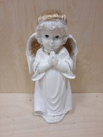 Ангел "Молитва", 35 см, цвет - белый с золотом. гипс.