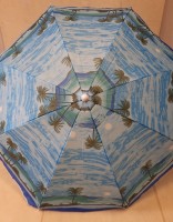 Зонт пляжный d - 1,7 м., "пальмы". Цвет - голубой.