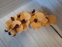 Орхидея флористическая, 90 см, 1 штука. цвет - бежево-коричневый.
