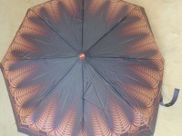 Зонт женский полуавтомат, 8 спиц, цветной. красно-бардовые узоры.