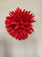 Голова хризантемы игольчатой 13 см, цена за 1 штуку, Выписывать кратно 20 штукам. Цвет - красный.
