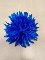 Голова хризантемы атласной 14 см, цена за 1 штуку, Выписывать кратно 20 штукам. Цвет - синий.