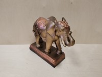 Копилка "Слон - Удача" чёрный с золотом, 27*30 см, гипс.