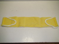 Мочалка с ручками, желтая, сизаль 12*50 см.