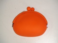 Детский силиконовый кошелек, оранжевый  12*11*5 см.