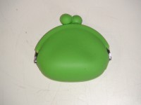 Кошелек детский силиконовый, зеленый 9*9*4 см.