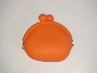 Кошелек детский силиконовый, оранжевый 9*9*4 см.