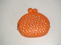 Детский силиконовый кошелек, оранжевый 9*9*4 см.