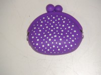 Детский силиконовый кошелек, фиолетовый 9*9*4 см.