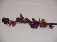 Ветка роз декоративная, 90 см, ткань, дерево.