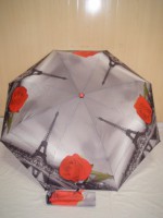 Зонт женский автомат, "Роза", 8 спиц, D= 100 см., полиэстер, ткань, металл