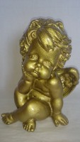 Сувенир "Ангел" 20 см, золотой.