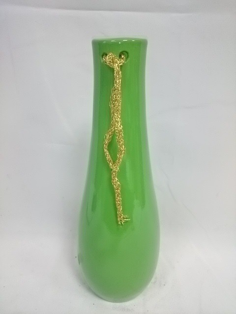 Керамическая ваза 35 см Изабель зеленая