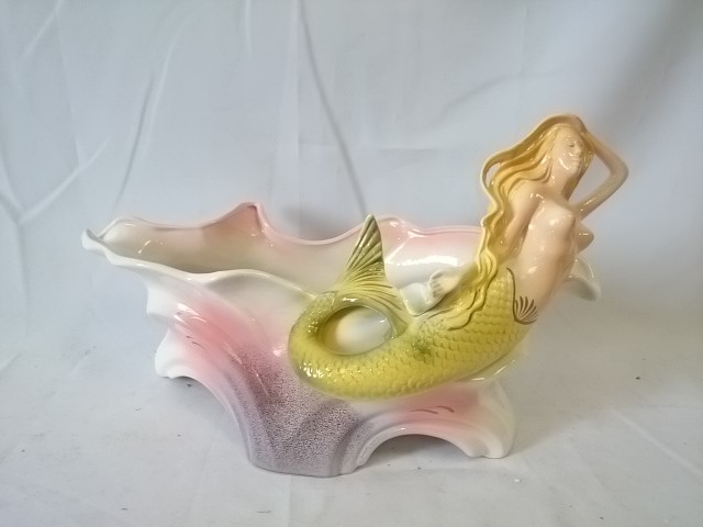 Фруктовница "Всплеск" (русалка), 40х14х15 см, керамика