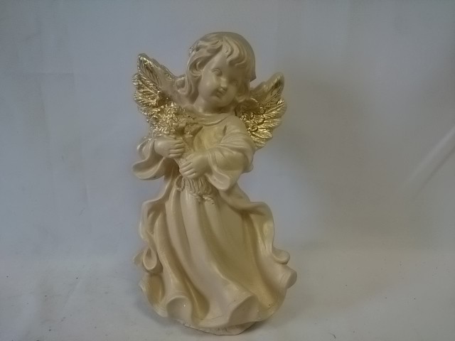 Сувенир Ангел в платье средний, 24 см, гипс.