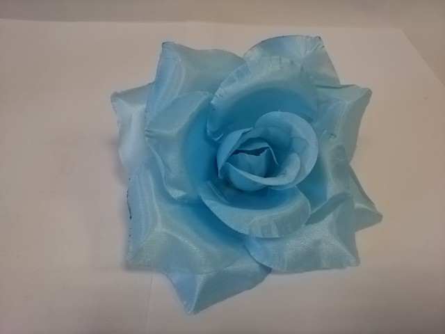 Насадка "Роза" атласная, 14 см, 1 штука. Цвет - голубой.
