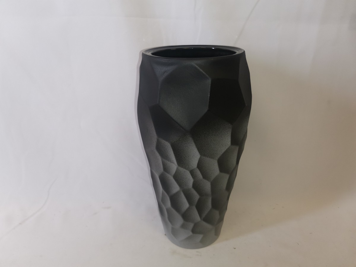 Ваза "Алькор", 36*16 см, керамика, цвет - серый.
