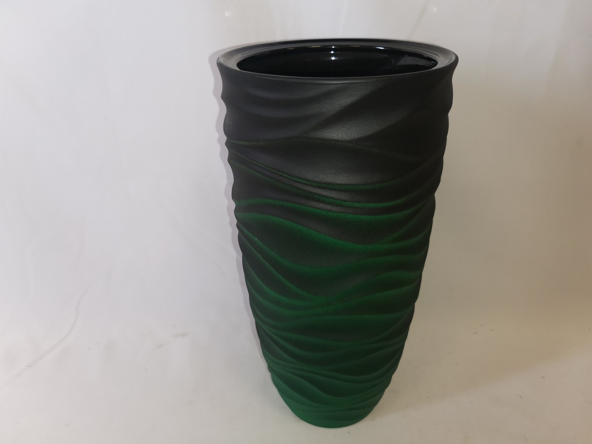 Ваза "Лагуна", 35*18 см, керамика, цвет - зелёный.