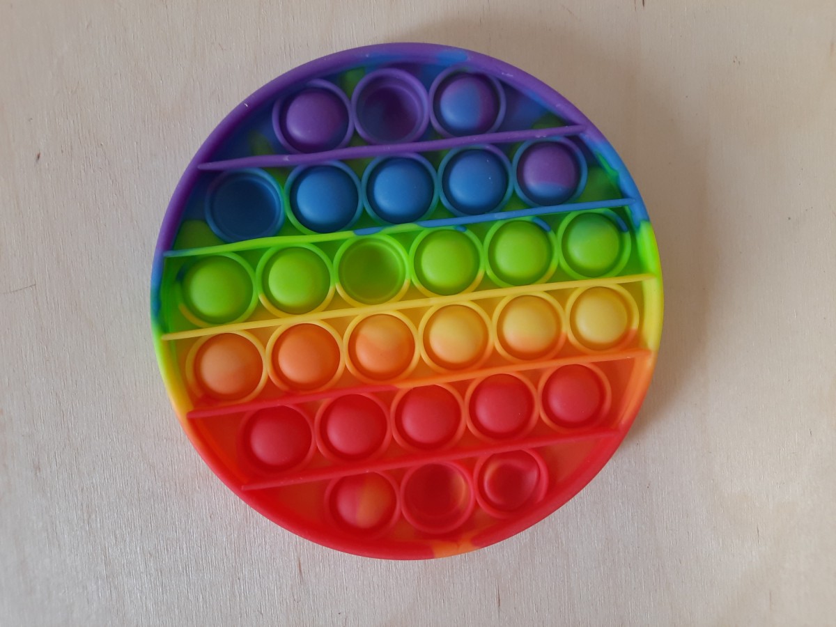 Игрушка Антистресс Pop-it, 12 см, форма круга.