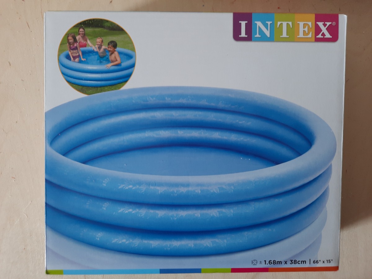 Надувной бассейн Intex, 1,68х38 см, голубой.