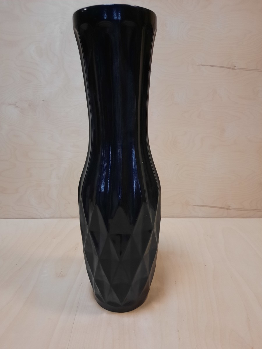 Ваза напольная, керамика, "Фортуна", глянец, 76 см. чёрная.